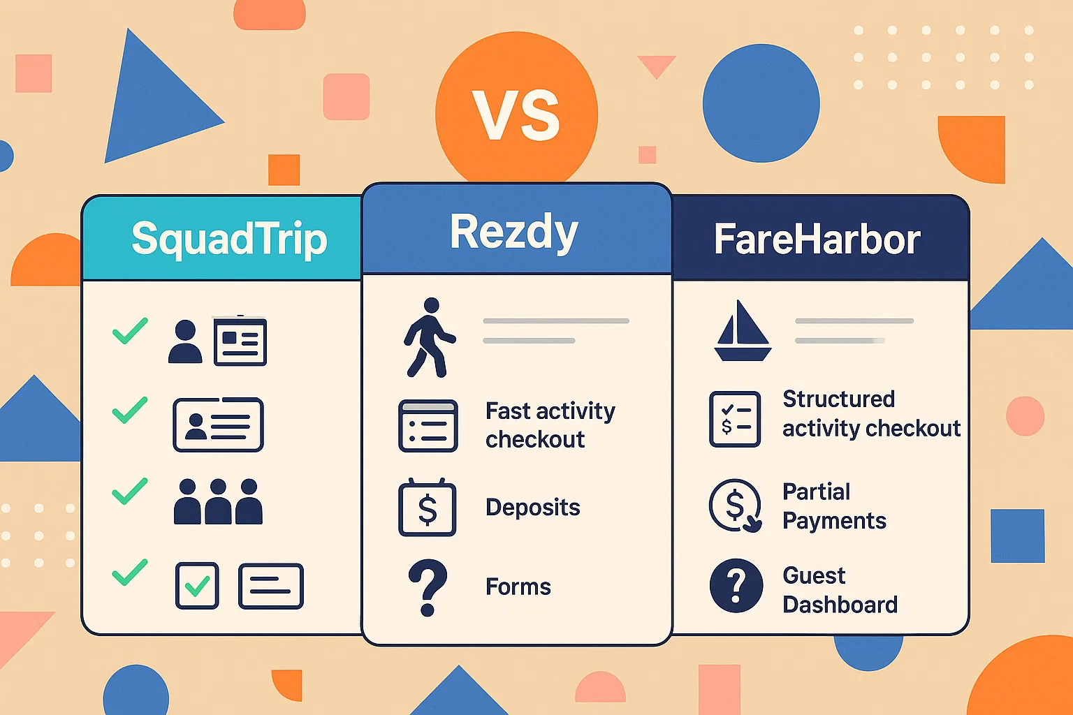 Rezdy vs FareHarbor vs SquadTrip: Key Differences Every Trip Host Should Know
