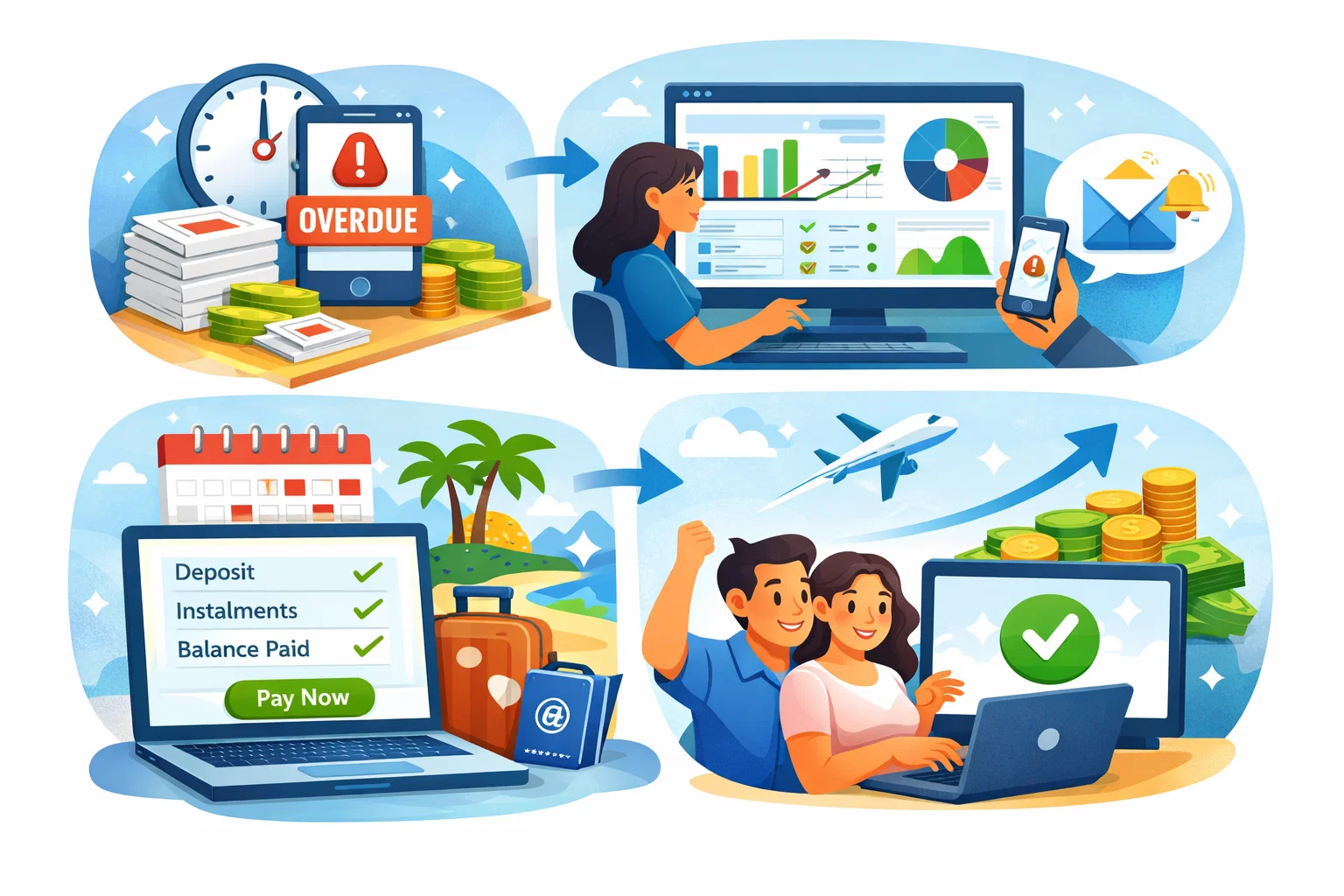 How a Travel Business Cash Flow Management Tool Prevents Revenue Gaps