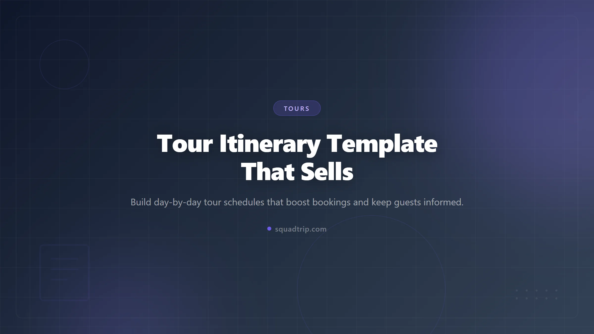 Tour Itinerary Template That Sells (2026)